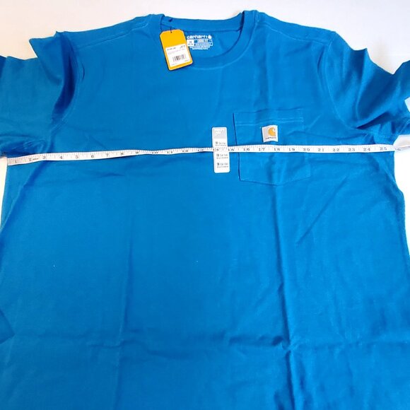 Carhartt Womens Loose Fit Heavyweight Short-Sleeve Pocket T-Shirt Size 1X Blue - Picture 4 of 10